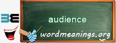 WordMeaning blackboard for audience